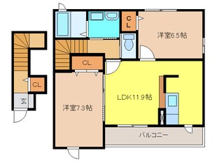 コーポラス桜の物件間取画像